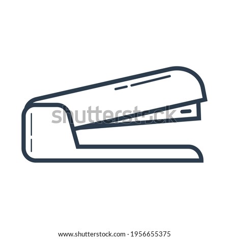 Vector illustration of graphic, stapler icon with outline style. Good for graphic assets in web design, UI, banners and brochures. simple design.