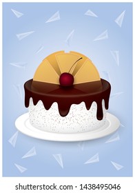 Vector and illustration graphic style, Delicious Sweet cake.