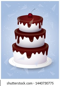 Vector and illustration graphic style, Delicious Sweet cake.