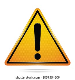 Vector and illustration of graphic style, Exclamation mark symbols, Yellow triangle Warning Dangerous icon on white background, Attracting attention Security First sign, Idea for presentation, EPS10.