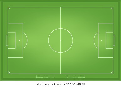 Vector , illustration graphic style, soccer field background, Idea for presentation EPS10.