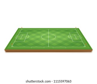 Vector and illustration graphic style, soccer field background,Football field Perspective, Idea for presentation EPS10.