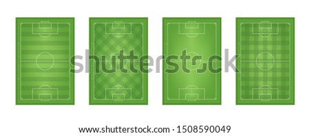 Vector and illustration graphic style, soccer field background,Perspective, Idea for presentation EPS10.