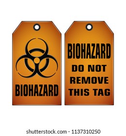 Vector and illustration graphic style,Biohazard Do Not Remove Tag,Warning Dangerous icon on white background,Attracting attention Security First sign,Idea for presentation, EPS 10.