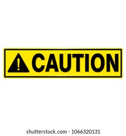 Vector and illustration graphic style,Caution sign ,Yellow rectangle Warning Dangerous icon on white background,Attracting attention Security First sign,Idea for presentation,EPS10.