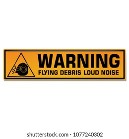 Vector and illustration graphic style,Ear And Eye Hazard Symbol,Yellow rectangle Warning Dangerous icon on white background,Attracting attention Security First sign,Idea for presentation EPS10.