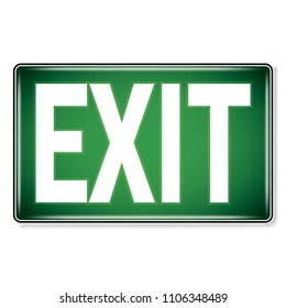 Vector and illustration graphic style,Emergency Exit Symbol, Isolated on white background,Attracting attention Security First sign,Idea for presentation EPS10.