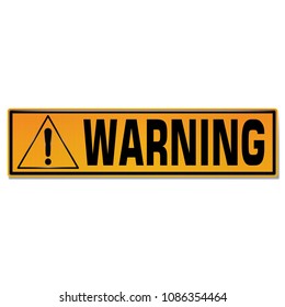Vector and illustration graphic style,Exclamation mark symbol,Yellow rectangle Warning Dangerous icon on white background,Attracting attention Security First sign,Idea for presentation EPS10.