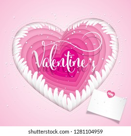 Vector and Illustration graphic  style,heart details valentine's day background.
