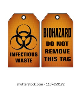 Vector and illustration graphic style,Infectious Waste Do Not Remove Tag,Warning Dangerous icon on white background,Attracting attention Security First sign,Idea for presentation, EPS 10.