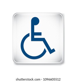 Vector and illustration graphic style,International Symbol of Handicapped Accessibility on white background,Attracting attention Security First sign,Idea for presentation EPS10.