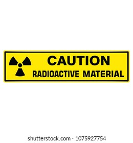 Vector and illustration graphic style,Radioactive symbol,Yellow rectangle Warning Dangerous icon on white background,Attracting attention Security First sign,Idea for presentation,EPS10.