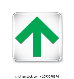 Vector and illustration graphic style,UP Arrow (Green) Symbol,Warning icon on white background,Attracting attention Security First sign,Idea for presentation EPS10.