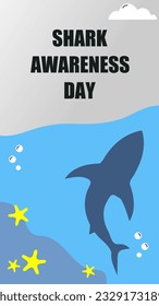 Vector illustration graphic templater for celebration of shark awareness day, environment, nature, and animal life