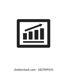 Vector illustration graphic of tend statistic. Pictogram icon good for business and corporate
