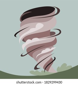 Vector illustration graphic of tornado. Weather icon good for mobile app, web design