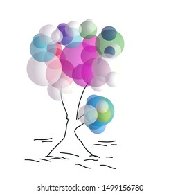 Vector illustration of a graphic. Tree