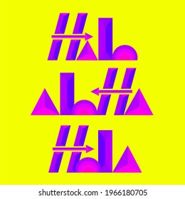 Vector illustration graphic of typography "halo,aloha,hola" on various color.
Perfect for symbol,logotype,icon,decorative etc.