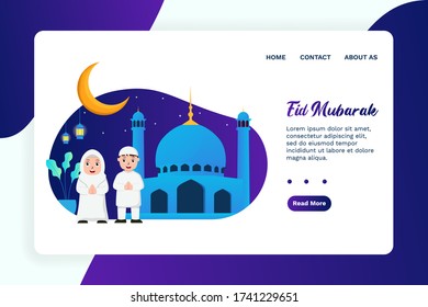 ilustración vectorial diseño ui/ux eid mubarak