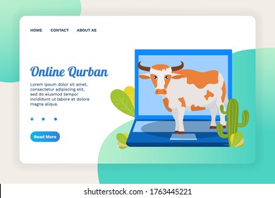 Vector illustration graphic of Ui/Ux Online Qurban. Perfect for UI/UX Design