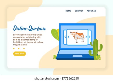 Vector illustration graphic of Ui/Ux Online Qurban. Camel vector. Perfect for UI/UX Design.
