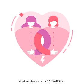 vector illustration graphic of women, girls, power, strong, strength, together, cooperation