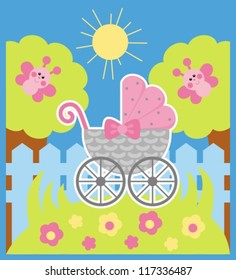 Vector illustration, graphics. Chair for a small child