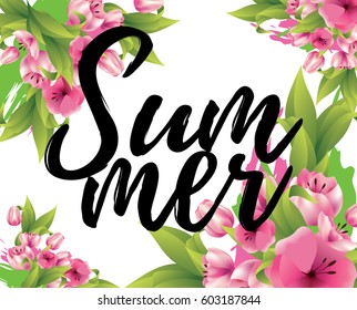 Vector Illustration Graphics Frame Word Summer Stock Vector (Royalty ...