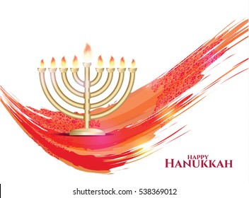 vector illustration. Graphics for Happy Hanukkah holiday 26th December. vector Hanukkah candlesticks. graphic design for brochures, flyers, booklets.