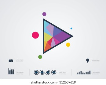 vector illustration of graphics icon play