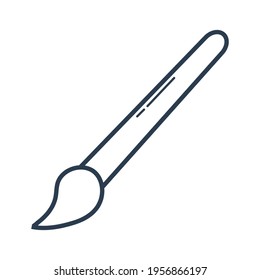 Vector illustration graphics, line style paintbrush icon. Good for graphic assets in web design, UI, banners and brochures. simple design.