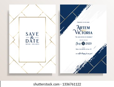 vector illustration. Graphics template for wedding invitation or flyers. Vector example save the date layout of the card. Paper A4. elegant creative design