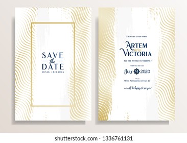 vector illustration. Graphics template for wedding invitation or flyers. Vector example save the date layout of the card. Paper A4. elegant creative design