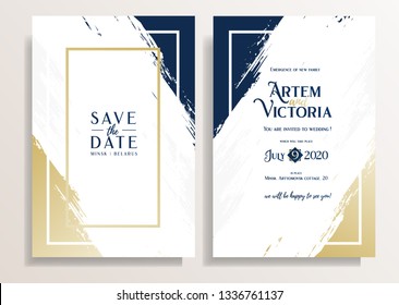 vector illustration. Graphics template for wedding invitation or flyers. Vector example save the date layout of the card. Paper A4. elegant creative design