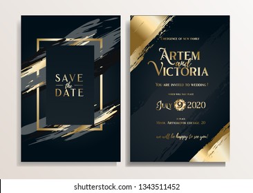 vector illustration. Graphics template for wedding invitation or flyers. Vector example save the date layout of the card. Paper A4. elegant creative design