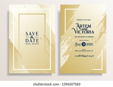 vector illustration. Graphics template for wedding invitation or flyers. Vector example save the date layout of the card. Paper A4. elegant creative design 