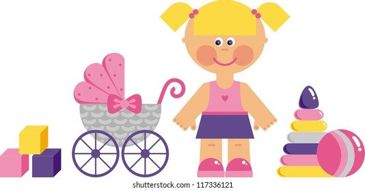 Vector illustration, graphics. Toy for a small child