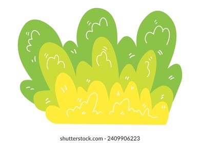 Vector illustration of grass in cartoon style