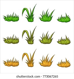 vector illustration of grass field farm land green landscape