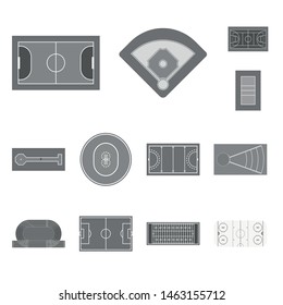 Vector illustration of grass and game icon. Collection of grass and construction stock vector illustration.