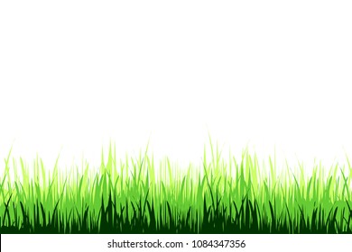 Grass Lawn Vector Flat Background Frame Stock Vector (Royalty Free ...