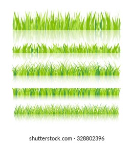 Vector illustration. Grass set. Nature.