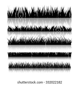 Vector illustration. Grass set. Nature.