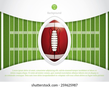 Vector illustration of grass textured American football field