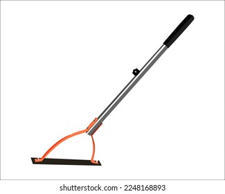 Vector Illustration of grass whip with for Garden isolated. Gardening hand tools