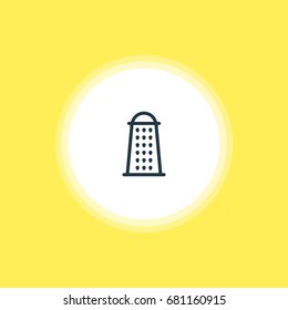 Vector Illustration Of Grater Icon. Beautiful Kitchenware Element Also Can Be Used As Slicer Element.