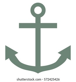 Vector Illustration of Gray Anchor Icon
