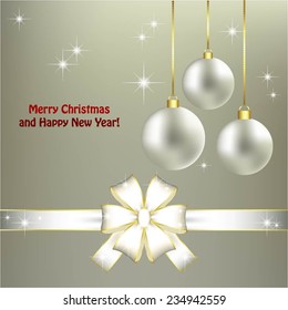 Vector illustration of Gray background. Christmas