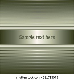 Vector illustration of Gray background. Metal plate with text.
