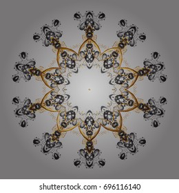 Vector illustration. A gray background with snowflakes. Vector christmas abstract colorful background with cute snowflake.
